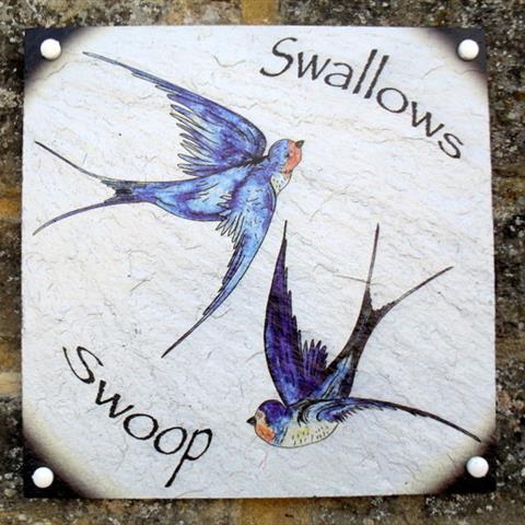 Swallows Swoop Door Sign