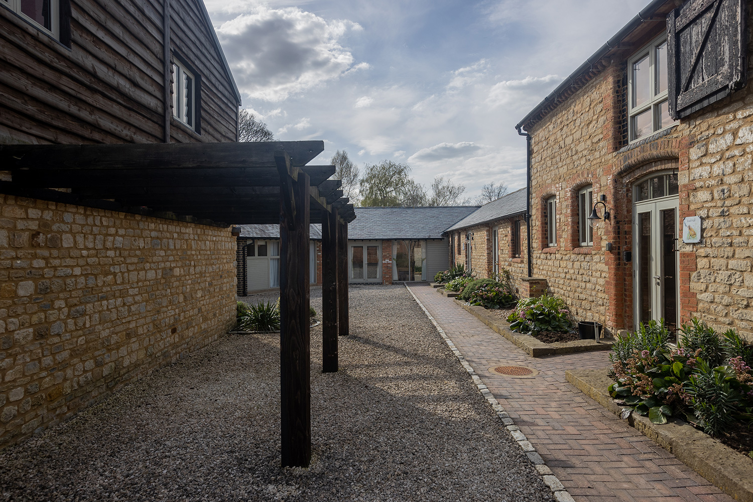 cottages and walk way