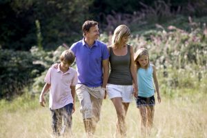 Family on a walk